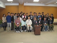Group photograph of the participants. Professor Naohiro Hozumi, Director of the International Cooperation Center for Engineering Education Development is third from them left on the front row.