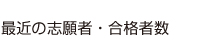最近の志願者・合格者数