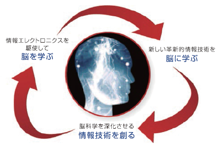 情報エレクトロニクスを駆使して脳を学ぶ&rarr;新しい革新的情報技術を脳に学ぶ&rarr;脳科学を深化させる情報技術を創る