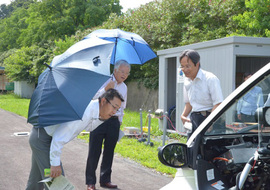 屋外テスト走行コースでの様子