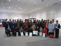 Toyohashi Tech students at the Toyota Takahama Plant in Takahama city.