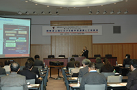 Prof. Naohiro Hozumi of Toyohashi Tech making a presentation at the forum.