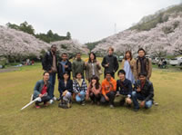 Group photograph at the Sakuraguchi park. 
              Ms. Ohnmar Khaing is on the front row, third from the left.