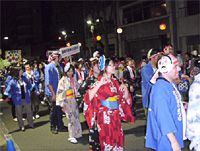 Students dancing Bon-Odori in Toyohashi Festival