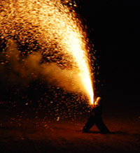 Fireworks display at the closing Irago Conference Banquet