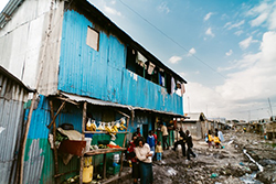 Galvanized iron homes in Nairobi