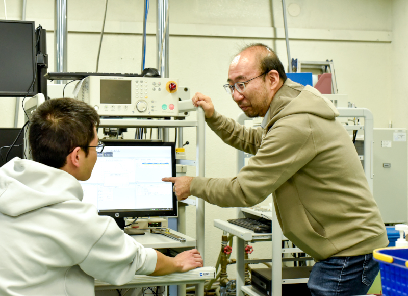 Professor Masakazu Kobayashi (right)