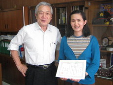 榊学長とHo Xuan Thien Thuさん