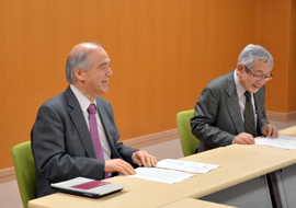 大西学長と榊前学長