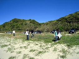 表浜海岸での清掃活動